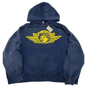 Saint Mxxxxxx Angel of Death Hoodie Sweatshirt Navy | Saint Michael